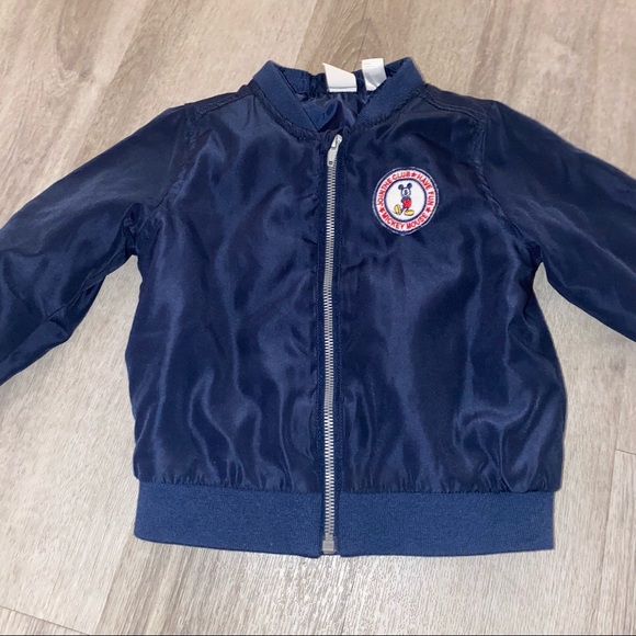 H&M Navy Blue Micky Mouse Bomber Jacket - Picture 2 of 8